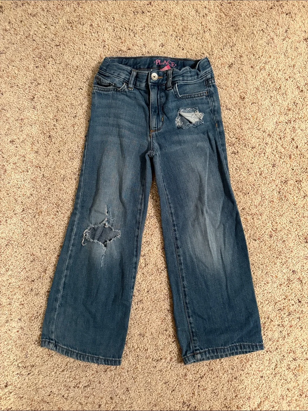 The Children's Place Blue Distressed Girls' Jeans bootleg.